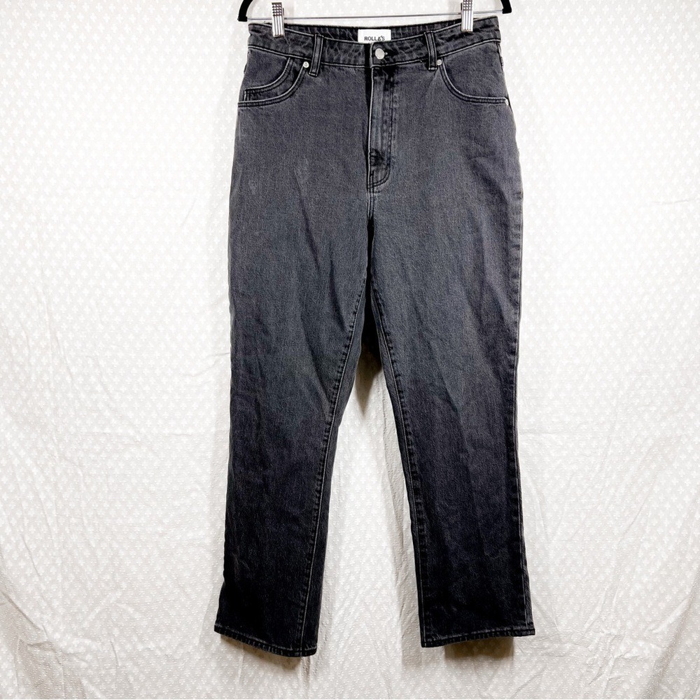 Rolla's Black Original High‎ Rise Straight Leg Jeans